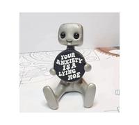 (Rond noir) votre anxiété est une houe couchée Robot Figurine Art jouets poupée modèle décoration cadeau