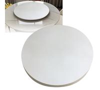 Rond Plaque De Service Rotatif Grand Plateau Tournant En Bois 50 60 70 80 90cm Assiette De Service 360° Rotative Silencieux Plateau Pivotant À Rotation Facile À Partager(White,28in/70cm)