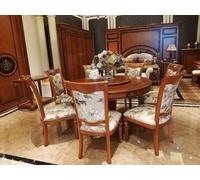 Rond salle à manger + 4 chaises chaise set garniture ronde table bois tables rondes 5pcs