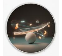 Rond Tapis 100 cm Diamètre Table Basse Coloré, Fantastique Tennis De Table Halo Humour Super Doux Circulaire Tapis pour Couloir