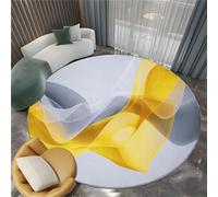 Rond Tapis Antidérapant Décoration Intérieure 160 cm, Doux Minimalisme Abstrait Lignes Tapis Poil Ras De Lavable Pare-humidité pour Salon Chambre - Gris Clair