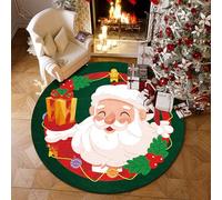 rond tapis chambre,Tapis De Noel,Tapis De Sol De Decoration Noel,tapis grande taille,tapis salon poils courts,pour bureau,salle à manger,cuisine,tapis de décoration de maison de festival,D-120cm