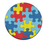 Rond Tendance pour Homme, Circulaire, décoration pour canapé, Chambre à Coucher, Puzzle autisme,