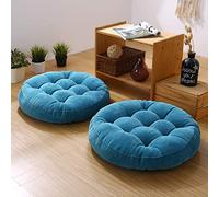 Rond Touffu Oreiller De Sol,Coton Solide Lin Tatami Coussin De Sol,Pour Le Salon Balcon Extérieur,Coussin De Lecture Coussin De Chaise Coussin De Méditation De Yoga,Épais Adulte En-H 17 pouces x 1.5 p