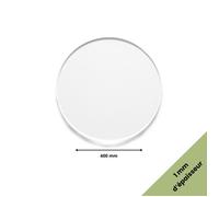 Rond verre acrylique transparent 1 mm - Diamètre 60 cm (600 mm) - Disque verre synthétique - Plaque PMMA XT