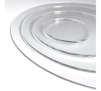 Rond Verre Acrylique Transparent. Rond en Verre Acrylique. Plaque Ronde Acrylique Transparente. Disque Plastique Acrylique. Cercle Acrylique Transparent - 20 cm (200 mm) - - 4 mm -