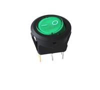 Rond vert avec lumière 6A 3ft interrupteur à bascule 20mm de diamètre petit interrupteur de lumière 2 pièces/lot