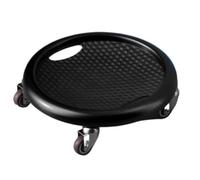 Ronde Ab, Appareil d'exercice musculaire abdominal à 4 roues, plaque coulissante, système corporel multifonction, roue silencieuse de fitness(Black)