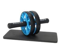Ronde Ab, Roue abdominale avec tapis de protection, équipement fitness for exercices abdominaux, poignées en acier inoxydable(Blue)