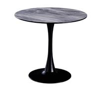 Ronde Black Tulipe Rochers Table Petit Moyen Table D'appoint Cuisine Salle à Manger Meubles Base en Métal(Size:53cm,Color:Noir)