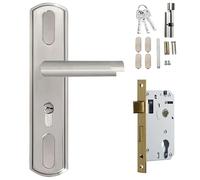 Ronde Bouton Serrure Verrouillage Porte Poignée de porte d'entrée avec serrure et clé for moustiquaire porte-fenêtre facile à installer(145 real-copper lock)