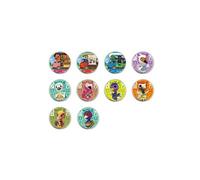 Ronde Carte pour Animal Crossing Series 5 Amiibo pour Switch HAOBUY - Autruche 10PCS