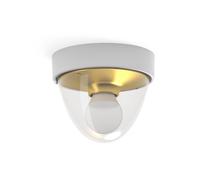 Ronde Deckenleuchte Avec Mouvement IP44 Ø18cm en Blanc Or Plafonnier Bain