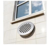Ronde Grille d'aération en Acier Inoxydable 304 avec Bride de Vissage, Mural Grille Aération Protège Contre les Insectes, Sortie d'air pour Maison 295 188 125 105 65 mm(245mm)