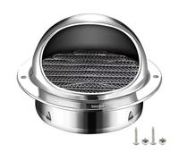 Ronde Grille de Ventilation，Grille D'Aération en Acier Inoxydable, avec Moustiquaire, Résistante Aux Intempéries, Prise D’air Ventilation pour Conduits D'Échappement，Murale Externe(160mm/6.2in)