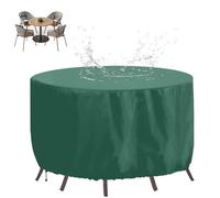 Ronde Housse de Meubles de Jardin 120x30cm Housse De Meubles De Patio, 420D Tissu Oxford Bâche Table De Jardin Imperméable, Coupe-Vent, Anti-UV, Housse Protection Table De Jardin Exterieur, Vert