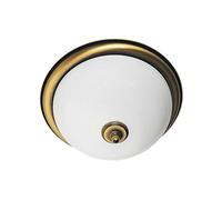 Ronde Plafonnier En Laiton Antique Verre Écran Ø36cm Art Nouveau Deckenleuchte