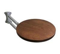 Ronde Pliante Murale Versatile Wooden Side Table, Space-Saving Furniture | Surface Lisse, Facile à Nettoyer, Idéal pour Petits Espaces : Chambres, Bureaux, Salons, Balcons (28cm)(Walnut)