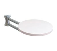 Ronde Pliante Murale Versatile Wooden Side Table, Space-Saving Furniture | Surface Lisse, Facile à Nettoyer, Idéal pour Petits Espaces : Chambres, Bureaux, Salons, Balcons (28cm)(Creamy pink)