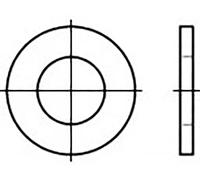 Rondelle 22 mm 37 mm acier 250 pc(s) TOOLCRAFT TO-6853965