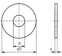 Rondelle 6.4 mm 18 mm acier galvanisé 100 pc(s) TOOLCRAFT 6,4 D9021-A2K 189011
