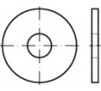 Rondelle 6.6 mm 22 mm acier inoxydable A2 100 pc(s) TOOLCRAFT 1060825