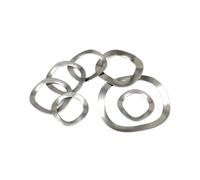Rondelle à ressort trois vagues en acier inoxydable | Rondelle à ressort ondulée argentée M3-M25, 50 pièces for arbres de roulement(M22x29x0.3mm)