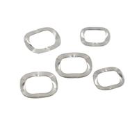Rondelle à trois vagues en acier inoxydable 304 | Argent plusieurs tailles for la fixation et l'amortissement(10pcs M10x15x0.3)