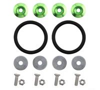 Rondelle à vis pour contour de voiture - Attaches à dégagement rapide pour sécuriser le pare-chocs avant et arrière - Verte