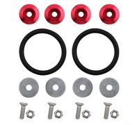 Rondelle à vis pour contour de voiture - Attaches à dégagement rapide pour un ajustement sûr du pare-chocs avant et arrière - Rouge