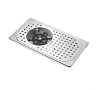 Rondelle compacte en acier inoxydable, nettoyeur de verre haute pression avec plateau de drainage, outil de bar peu encombrant pour un lavage rapide (longueur étendue)