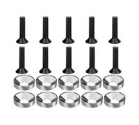 Rondelle conique sphérique en alliage d'aluminium coloré M6 DIN7991, boulon hexagonal concave for modification de moteur de pare-chocs(M6 titaniumgray10set)