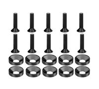 Rondelle conique sphérique en alliage d'aluminium coloré M6 DIN7991, boulon hexagonal concave, vis for pare-chocs, accessoires de modification de moteur(M6-black(10set))