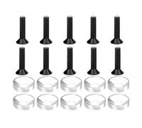 Rondelle conique sphérique en alliage d'aluminium coloré M6 DIN7991, boulon hexagonal concave, vis for pare-chocs, accessoires de modification de moteur(M6-silvery(10set))
