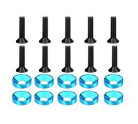 Rondelle conique sphérique en alliage d'aluminium coloré M6 DIN7991, boulon hexagonal concave, vis for pare-chocs, accessoires de modification de moteur(M6-sky blue(10set))