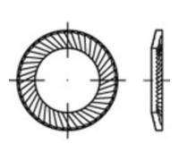 Rondelle crantée Alstertaler Schrauben & Präzisionsteile 159350 Ø intérieur: 4 mm Acier à ressort galvanisé 250 pc(s)