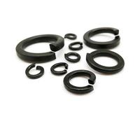 Rondelle de blocage à ressort GB93 Noir Grade 8. Acier Split Lock Joint Élastique Rondelle À Ressort M2-M24 Plusieurs Tailles(M12 10pcs)