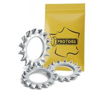 Rondelle de Blocage Eventail M3 : 50 Pcs Visserie Inox | pour Vis Boulon Ecrou | Rondelle Dentelée Acier A2 Anti-Rouille Extérieur - DIN 6798 | Rondelles Metal PROTORX