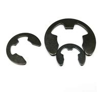 Rondelle de circlip, rondelles plates M1.2-M24 en acier noir type EC, arbre, bague retenue externe, rondelle fendue, collier à pression(M8)