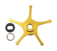 Rondelle de frein en métal pour rondelle Five Star 62 mm pour moulinet ABU BF7 BF8 IB7 IB8 et Zenon Series Baitcasting, compatible avec les pièces de moulinet de pêche 3 générations (doré gauche)