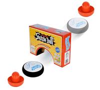 Rondelle de Hockey sur Air Mini - Jeu Flottant Électrique | 2 Poussoirs Rouges Inclus | Jouet Hockey sur Air de Table pour et Adultes | Jeu Société Cadeau Amusant