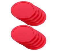 Rondelle de Hockey sur Table 64mm 10 Pièces Rouge en Plastique | Maniabilité Améliorée, Durée de Service Prolongée, Adaptée aux Petites Tables, Salles de Jeux Scolaires et Parcs à Thème