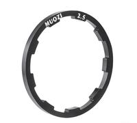 Rondelle de moyeu de vélo avec joint de cassette de vélo et rondelle de corps de moyeu libre pour un changement de vitesse fluide (noir, 2,5 mm)