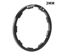 Rondelle de moyeu de vélo avec joint de cassette de vélo et rondelle de corps de moyeu libre pour un changement de vitesse fluide (noir, 2 mm)