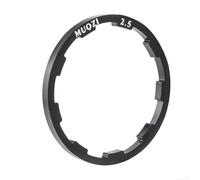 Rondelle de moyeu rainurée, joint en alliage d'aluminium pour entretoises de cassette 7/8/9/10/11 vitesses, pièces de réparation de moyeu de vélo (noir 2,5 mm)