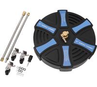 rondelle de pression de 16 pouces - Nettoyeur de surface avec 3 roues 3600psi Acier inoxydable - Accessoires d'alimentation 1/4 Raccord rapide 2 Tige de rallonge