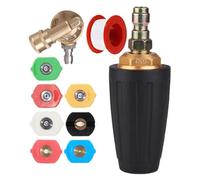 Rondelle de pression de buse turbo, buse à pression turbo - 7 conseils de buse de pulvérisation de remplacement 4000 psi Turbine Head | Conseils avec une connexion rapide de 1/4" et