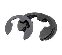 Rondelle de retenue d'arbre en acier inoxydable 304/noir 65Mn, 10 à 100 pièces, M1.2 à M24, circlips à clip en E(Black steel,M15 10pcs)