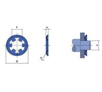 Rondelle de serrage Reely KS8 Adapté à un diamètre d'arbre: 8 mm 20 pc(s)