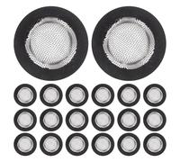 Rondelle de Tuyau Flexible 60 Pièces 1/2 Pouce | Joint Noir Renforcé, Maille Intégrée Anti-obstruction, pour Raccords de Salle de Bain et Entrée Machine